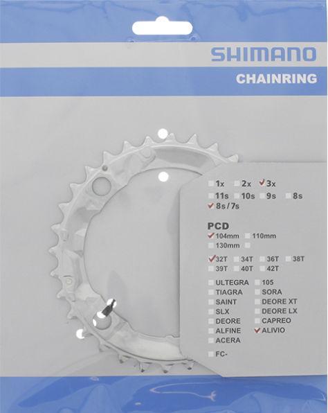 Actual product image Shimano Chainring Alivio FC-M415 32 (32)