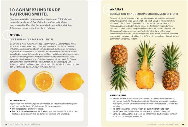 Valeurs nutritives et ingrédients Natürliche Schmerzmittel. Umfassende Hilfe. Von Arthritis bis Zahnschmerzen (Allemand, Marie Borrel, 2019)