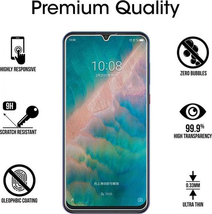 Produktbild Screenguard ZTE Blade 10 Panzerglas Schutzfolie Case Friendly Design (1 Stück, ZTE Blade 10)