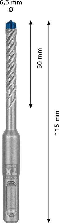 Actual product image Bosch Professional Zubehör Expert SDS plus-7X hammer drill, 6.5 x 50 x 115 mm (6.5 millimetres)