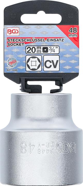 Actual product image BGS Socket, Hexagon 20 mm (3/4") Drive 48 mm (48 mm)