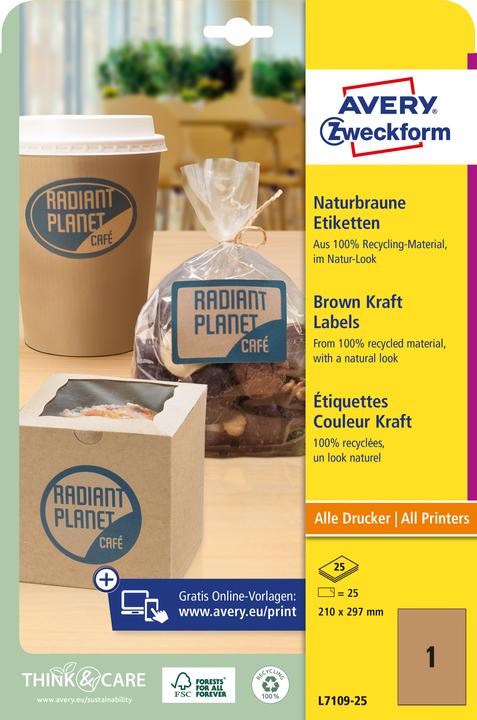 Produktbild Avery Naturbraune Etiketten