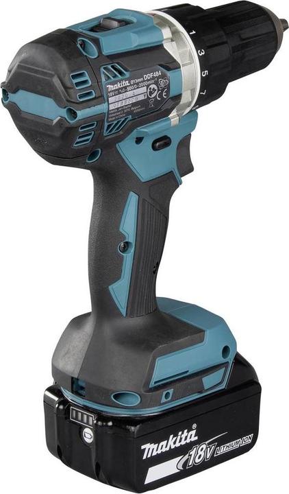 Produktbild Makita DDF484RTJ Akku-Bohrschrauber, 18 V, 2x 5,0 Ah Li-Ion, 54 (Akkubetrieb)