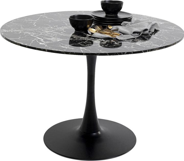 Produktbild Kare Design Tisch Schickeria Marmor Schwarz Ø110cm (110 x 110 x 74 cm)