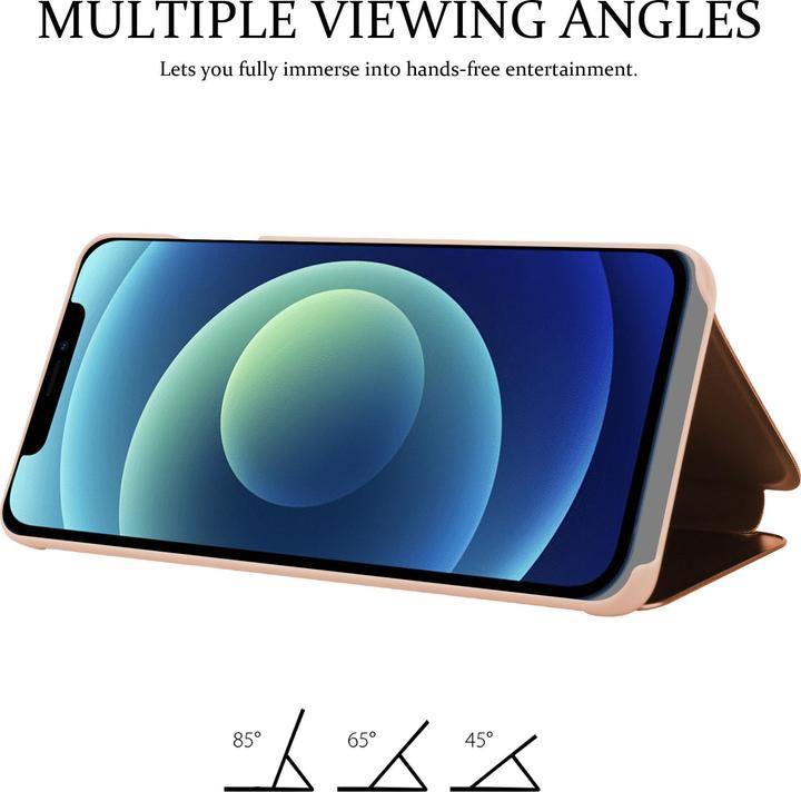 Immagine prodotto Cadorabo Copertina per specchietto retrovisore Smart View a libro (Apple iPhone 12, Realme 12 Pro+)