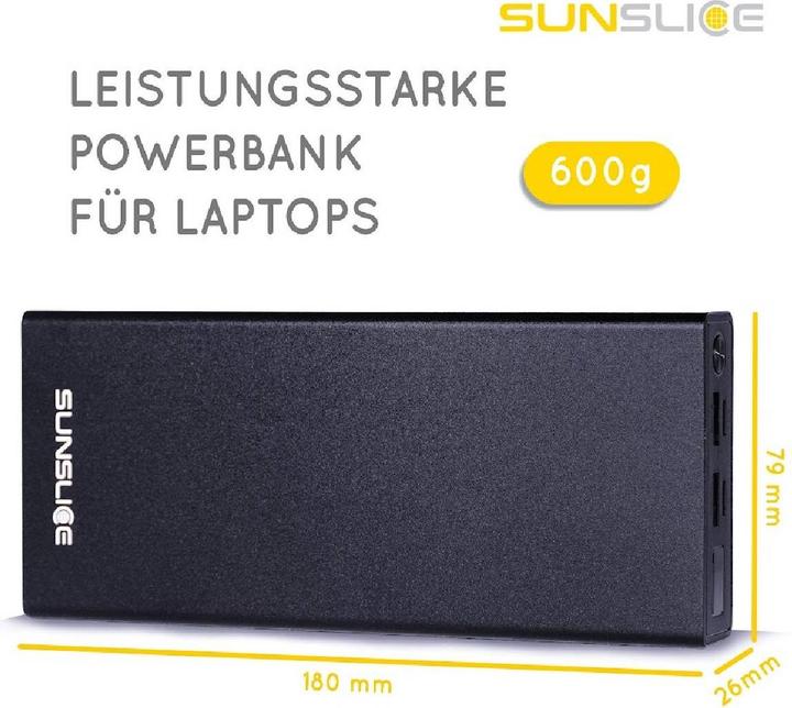 Produktbild Sunslice Externer Akku "Gravity 27" (27000 mAh, 100 W)
