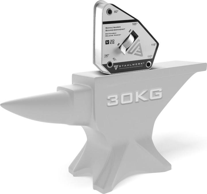 Image du produit Stahlwerk Angle de soudage magnétique commutable 45° - 165° 30 kg / 66 lbs