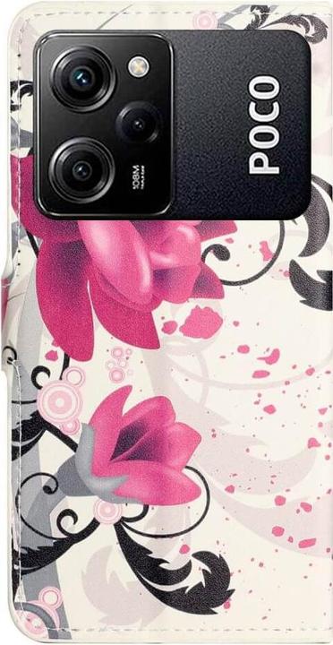 Produktbild Cover-Discount Xiaomi Poco X5 Pro - Leder Etui Hülle Lotus Blüte (Xiaomi Redmi Note 12 Pro 5G, Xiaomi Poco X5 Pro)