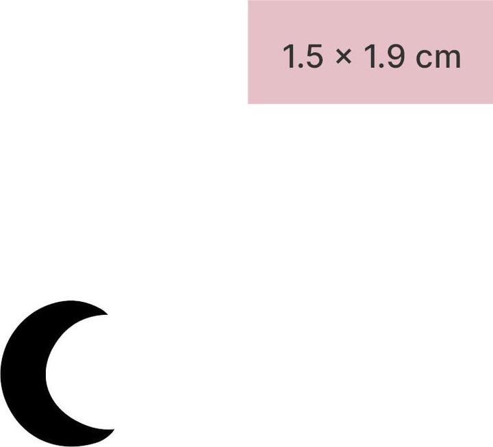 Immagine prodotto minink Tatuaggio temporaneo - mezza luna riempita