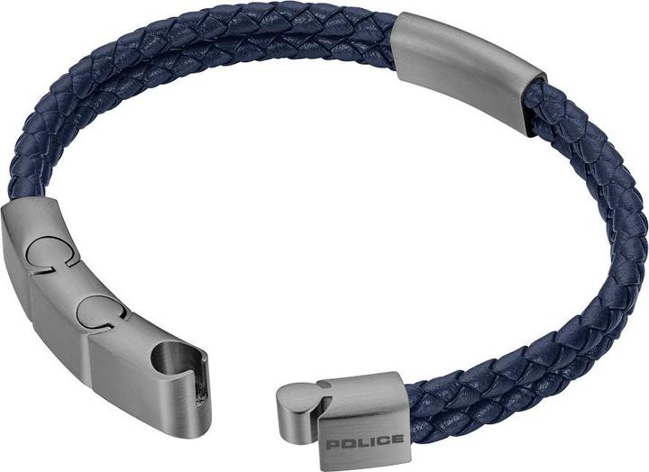 Actual product image Police Parallel bracelet (19 cm, Stainless steel, Leather)