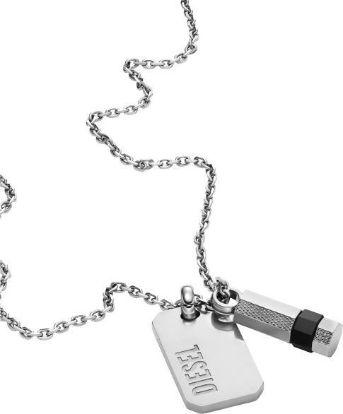 Image du produit Diesel Pendentif double (Acier inoxydable, 50 - 55 cm)