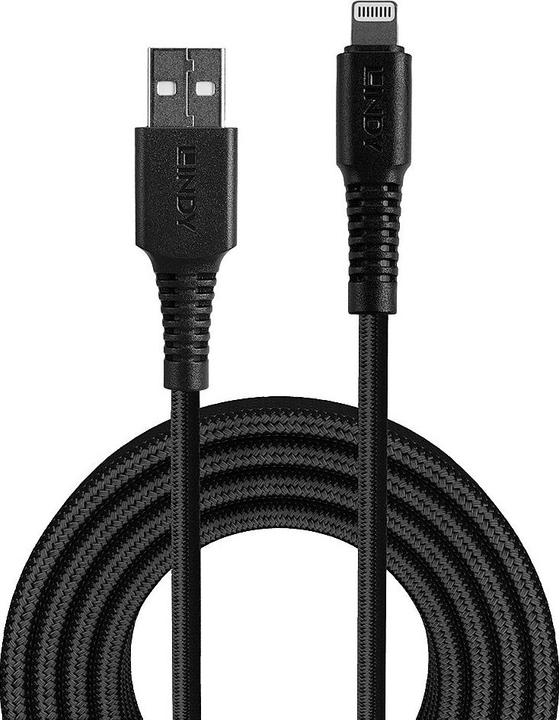 Actual product image Lindy Lightning charging cable (2 m, USB 2.0)