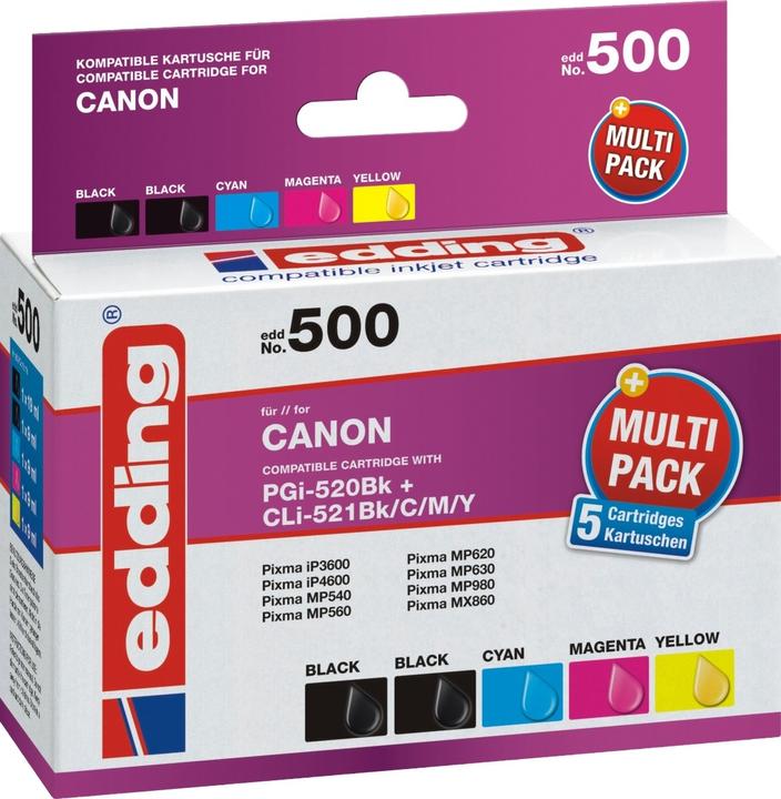 Produktbild Edding EDD-500 Druckerpatrone (e) Kompatibel (M, C, Y, BK)