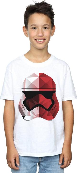 Actual product image Star Wars Boys Cubist Stormtrooper Helmet Cotton T-Shirt (116)