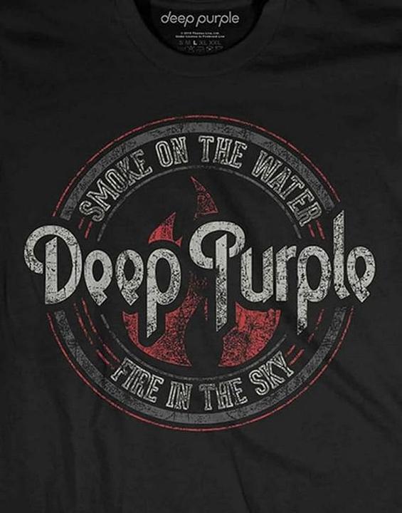 Actual product image Deep Purple Unisex Adult Smoke Circle Cotton T-Shirt (M)