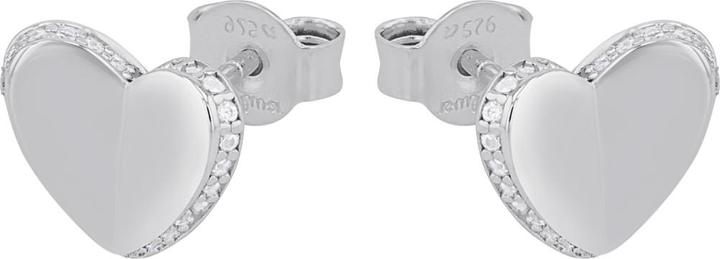 Produktbild S.Oliver Ohrschmuck für Damen, 925 Sterling Silber, Zirkonia (synth.) | Herz (925er Silber)