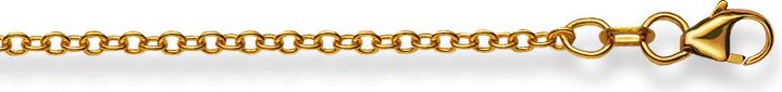 Image du produit Natsumi Schmuck Collier en or jaune 9K/375 Ancre ronde 2mm (375/9 K Or jaune, 50 cm)