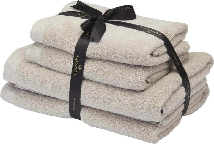 Aquanova Handtuch Rio 4 Stück Beige (67 x 130 cm, 50 x 100 cm)