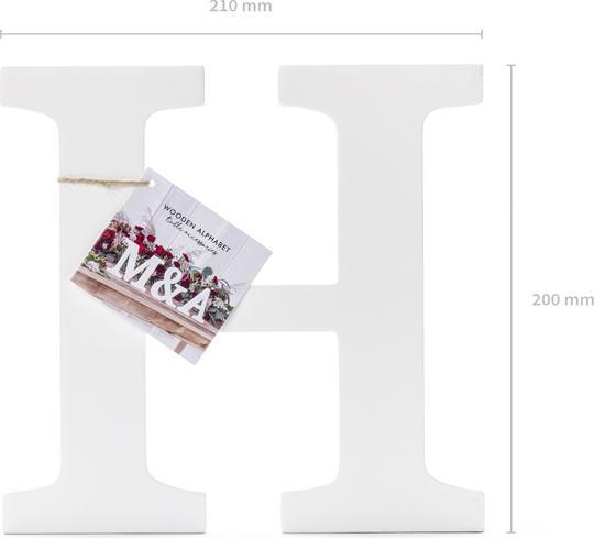 Image du produit Partydeco Lettre en bois blanc - H