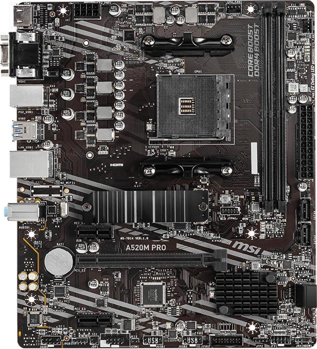 MSI A520M Pro (AM4, AMD A520, mATX)