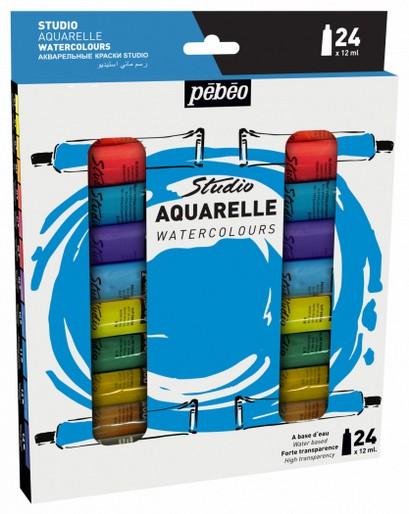 Actual product image Pebeo Fine Watercolour 24 tubes Set (12 ml)