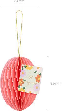 Partydeco Oeuf en nid d'abeille (1 x, 8,5 x 12 cm)