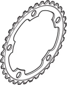 Actual product image Shimano Chainring CLARIS FC-2350 34 teeth black (34)