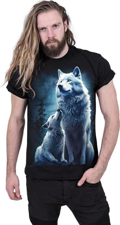 Actual product image Spiral Unisex Adult Wolf Guardian T-Shirt (4XL)