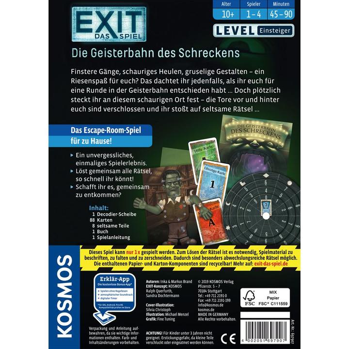 Actual product image Kosmos Exit - The ghost train of terror (German)