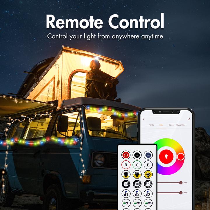 Produktbild LogiLink Wi-Fi Smart RGB-Lichterkette mit Fernbedienung, Tuya kompatibel, 5 m (5 m)