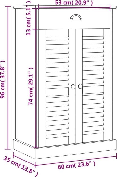 Produktbild VidaXL Lyra (60 x 35 x 96 cm)