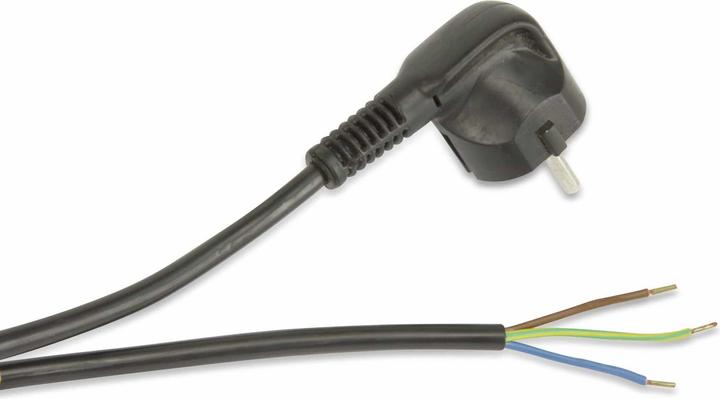 Actual product image Goobay protective contact cable angled for assembly, 2 m, black (2 m)