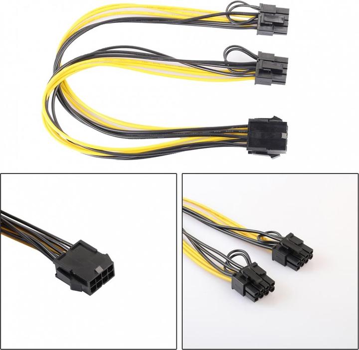 Produktbild PowerGuard PCI-E 8-Pin zu 2x 8-Pin Dual Power Splitter GPU Kabel 30cm