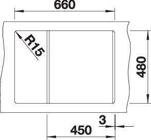 Produktbild Blanco METRA 45 S Compact (68 cm, 50 cm)