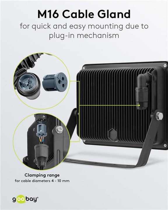 Actual product image Goobay LED outdoor spotlight, 100 W (8500 lm, IP65)