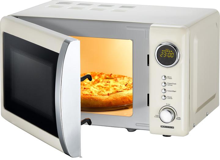 Actual product image Melissa Retro Microwave in Cream with 5 Programs & Turntable - 700Watt 20 Litre Me... (20 l)