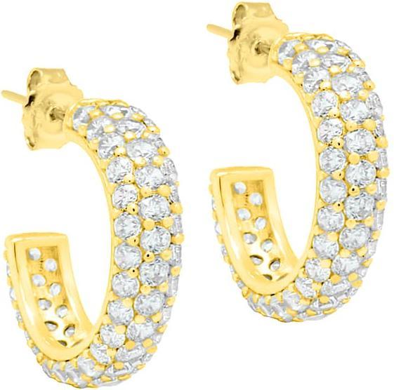 Actual product image Candy Creoles Minou, 925 sterling silver, gold plated (925 sterling silver, 18k gold-plated)