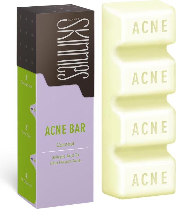 Produktbild Skinnies Acne Bar Coconut (Hartseife, 100 ml)