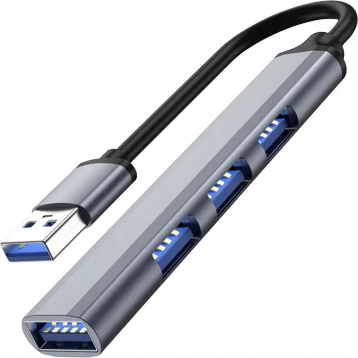 JTI Hub USB a 4 porte - alluminio (USB-A, 4 Porti)