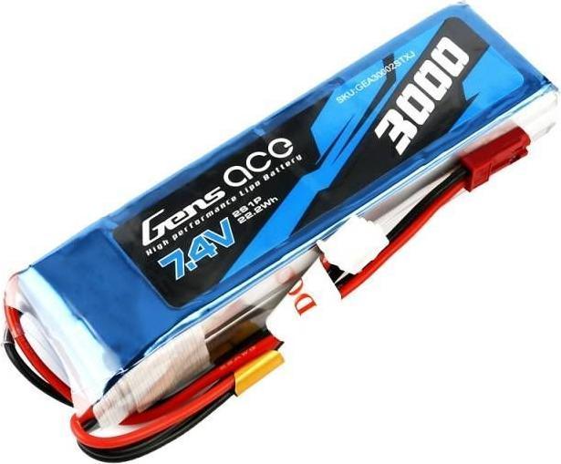 Produktbild Gens Ace 3000mAh 7.4V 1C 2S1P LiPo Battery (7.40 V, 3000 mAh)