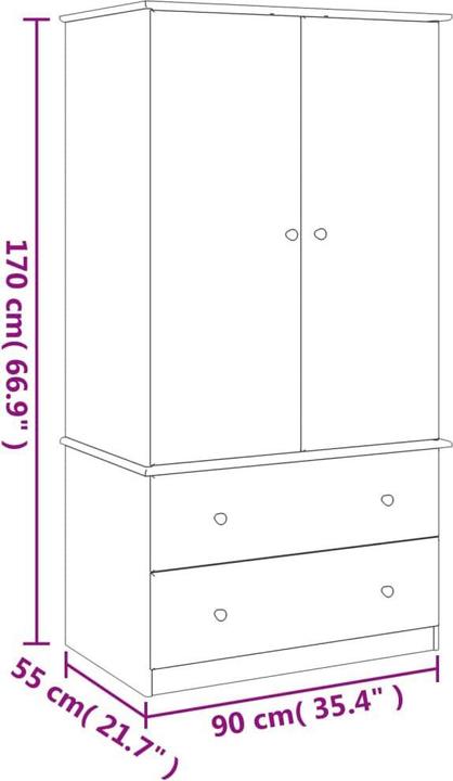 Produktbild VidaXL Nuru (90 x 55 x 170 cm)