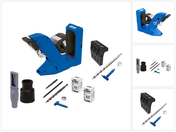 Actual product image Kreg Pocket Hole Jig 720 Pocket Hole Drilling Jig + Micro Drilling Jig + Step Drill + Bit + Schr