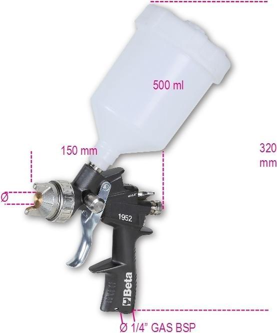 Immagine prodotto BETA 019520020 1952 2,0-Pneumatische Airbrush 2,0 Ø mm