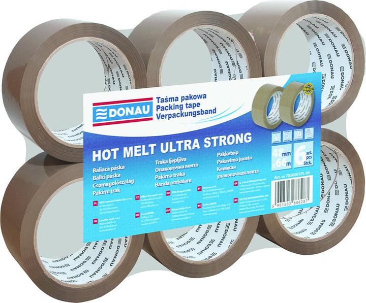 Actual product image Donau Packing tape, hot-melt, 48 mm, 66 m, 50micr, brown (48 mm)
