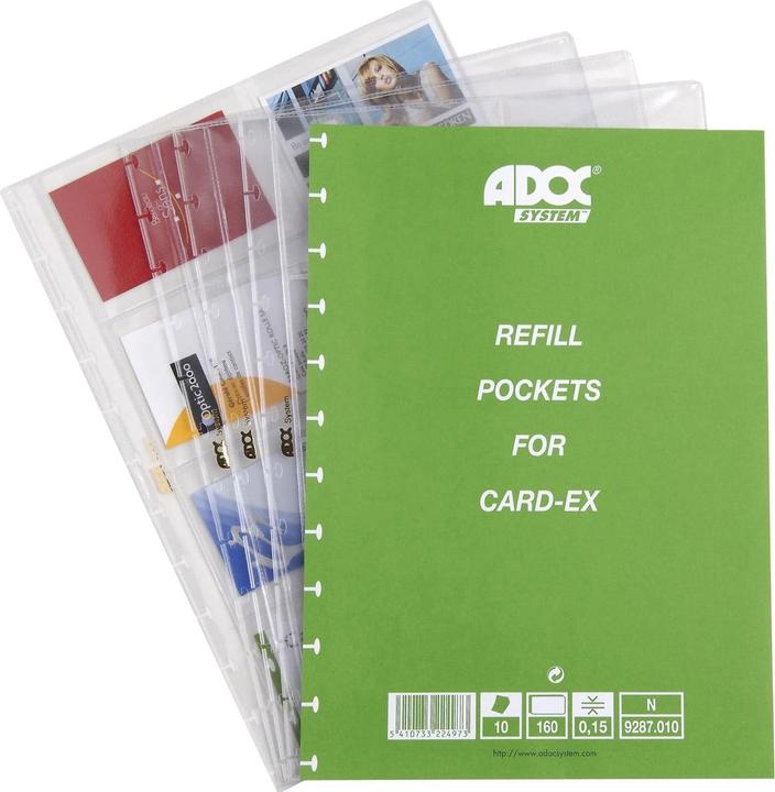 Image du produit Adoc Pochettes de présentation de remplacement pour l'album de cartes de visite card-ex (A4)