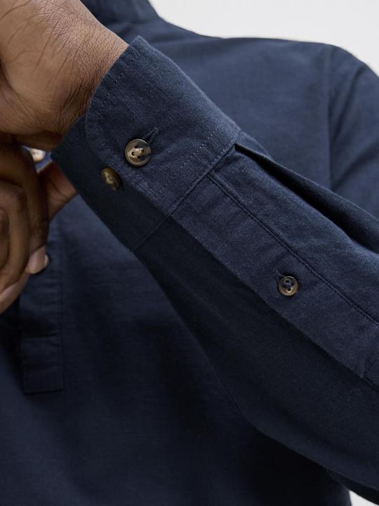Produktbild Jack & Jones Jjesummer Half Placket Shirt Ls Sn (M)