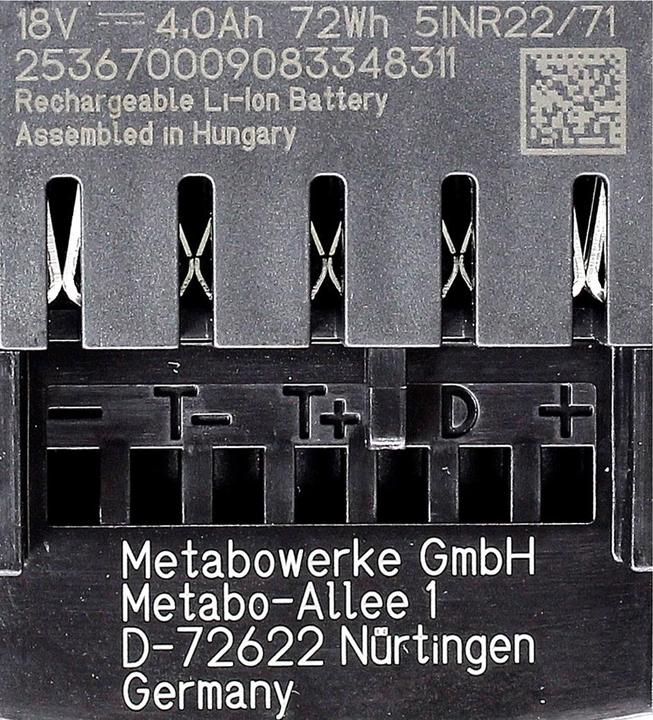 Actual product image Metabo Battery set (18 V)