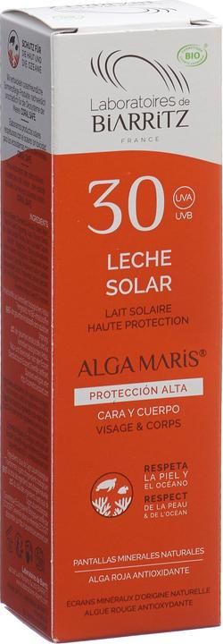 Actual product image Laboratoires de Biarritz Sun Milk Face & Body (Suntan lotion, SPF 30, 100 ml, 151 g)