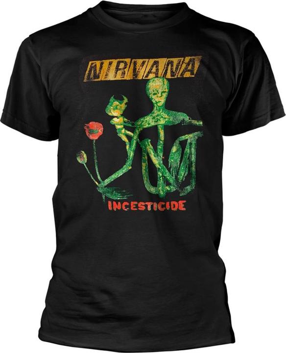 Nirvana T Shirt Reformant Incesticide Band Logo Official Mens Black M (M)