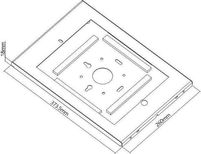 Produktbild Maclean holder Advertising holder for tablet, wall mounted with lock, 12.9 ", iPad Pro (Gen1